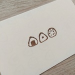 消しゴムはんこ☆3種のおにぎり