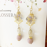 [Mermaid] ボタニカルピアス(pink)