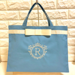 イニシャル刺繍入りレッスンバッグ      入園入学に！