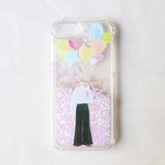 風船たくさん　iPhoneグリッターケース（パステルハート）　＊受注生産＊