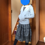 デニムニット バルーンスカート