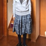 デニムニット バルーンスカート