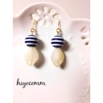 春ボーダーマリンピアス/ノンホールピアス