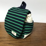 ※min224様専用※ ふわふわベビーリュック【緑×紺 ボーダー】