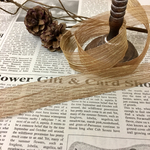 ＊再入荷＊1m シワ加工 オーガンジーリボン テープ カーキ BK180307 ハンドメイド 手芸 素材 材料 DIY