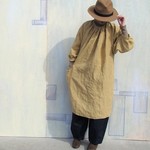 リネン100％の割烹着*からし色