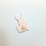 flowerうさぎブローチ