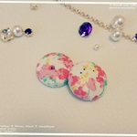 【再販】春先取り ❁*｡·*くるみボタン☆イヤリング
