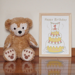 1歳のお誕生日祝いに！ 誕生日ケーキのバースデーポスター