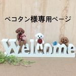 ★ ペコタン様専用ページ トイプードルわんちゃんとWelcomeオブジェ インテリア雑貨 ★