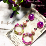 ◆再販3◆大人sweet❁お花満開 春色イヤリング 春色ピアス