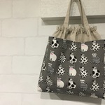 【サイズ大】バッグインバッグ *ネコ おむつポーチ