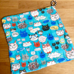 ねこさんの  ループ付きタオル 