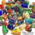  ■Mサイズ■【千の花✧】ミルフィオリグラス【封入やデコレーションに♫】２０gセット【ホールなし/カラー＆模様ミックス✩】