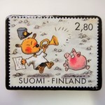 フィンランド　切手ブローチ3492