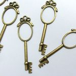 ◆送料込み！◆鍵のチャーム・レジンにも！金古美