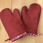 帆布のキッチンミトン２個セット