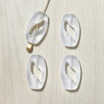 VINTAGE FROSTED CURVE OVAL ACRYL BEADS