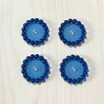 VINTAGE TRANSPARENT SAPPHIRE DISC SPACER BEADS 