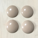 VINTAGE LIGHT MOCCA ACRYLIC ROUND SMOOTH CABOCHONS 