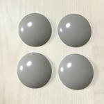VINTAGE GRAY BEIGE ACRYLIC ROUND CABOCHON