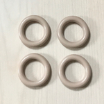 VINTAGE LIGHT MOCHA ACRYLIC ROUND RING BEADS
