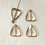 LIGHT TOPAZ CLEAR TRIANGLE ACRYLIC BEADS