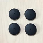 VINTAGE MATTE BLACK SMOOTH DISC BEADS