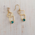 フープスクエア＊ ピアス／ノンホールピアス