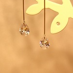 14kgf＊きらきら雫＊ゆらゆらピアス【金】pear cut cz swaying  gold earrings＊
