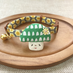春の目覚め🌱キノコ🍄の首輪［Ｓ〜Ｌ］19〜28㎝の間で調整可能です♪ 
