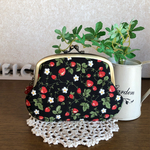 いちご柄親子がま口財布＊
