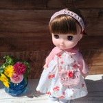 メルちゃん　ワンピース&ポシェット&カチューシャのセット