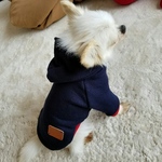 irom0246さま専用  犬服  小型犬用   重ね着風パーカー  ネイビー  Sサイズ
