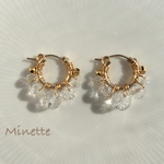 シャンデリアスタイル♡輝くクリスタルピアス(K14gf)
