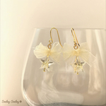  星×オーガンジーリボン レジン ピアス/イヤリング