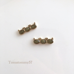  猫耳ピアス  ゴールド