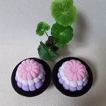 ちりめん  春のお彼岸  お仏壇  お供えもの(むらさき)
