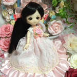 ピンクローズドレス