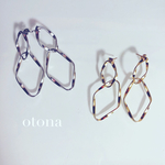 《otona》ツイストダブルリングピアス