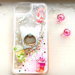 揺れるハート*03♡スイーツ猫♡スマホケース iPhoneケース ウォーターケース iPhone8 iPhone７ iPhone6 iPhone6s