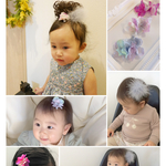 ベビー＆キッズヘアクリップ ふわふわファーと花びら