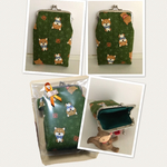 ほほか  さま専用ページです。【再販】【送料無料】和柄 柴犬柄のがま口シガレットケース(緑)