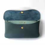 【カスタムオーダー品】高級革のシンプル長財布/ブルー&スカイ