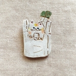 一緒にお買い物♪猫ブローチ