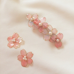 桜満開の春色バレッタ