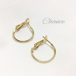 【K16GP】ネジバネキャッチレス 小粒華奢ナチュラル フープピアス 17mm