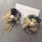 忘れざれしき恋 /ピアス　チャーム　顔　チュール　コットンパール　大きい