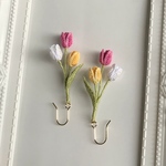 3色チューリップのピアス②