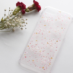 (iphone・xperia)かすみ草のきらきらケース